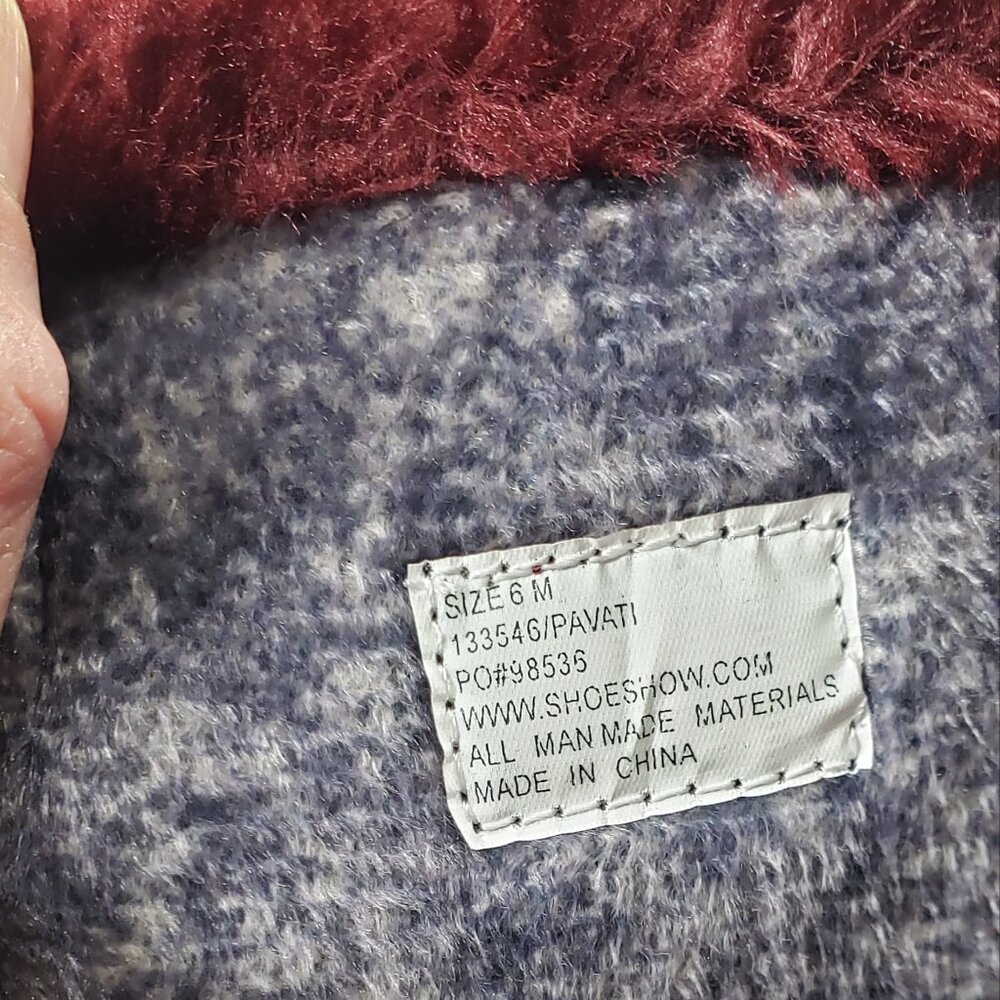 Buckled Faux Fur Hot Tomato Pavati Suede Zippered Full Calf Knee Boots Size 6 M - Picture 12 of 15